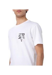 Dsquared2 T-Shirt Ceresio 9 Logo Weiß Herren