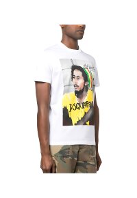 Dsquared2 Bob Marley Logo T-Shirt Weiß Herren