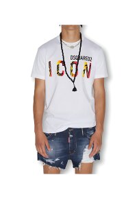 Dsquared2 ICON Sunset T-Shirt Weiß Herren