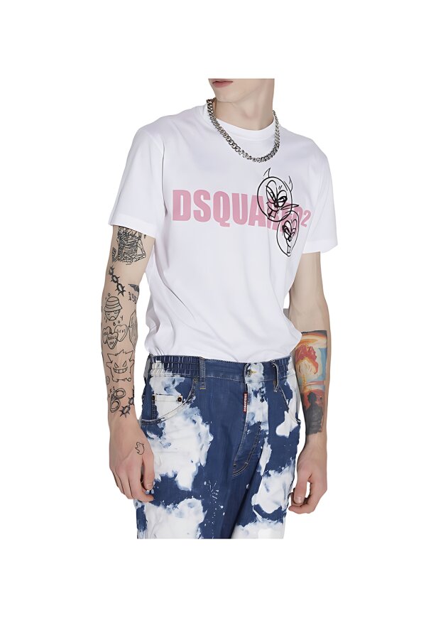 Dsquared2 Doodle Logo T-Shirt Weiß
