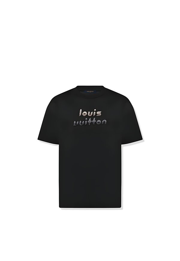 Louis Vuitton Logo Druck T-Shirt Schwarz
