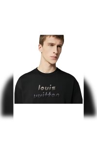 Louis Vuitton Logo Druck T-Shirt Schwarz