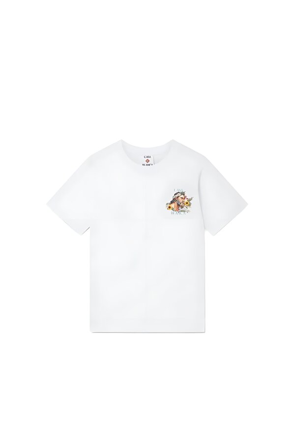 Casablanca Print T-Shirt Weiß