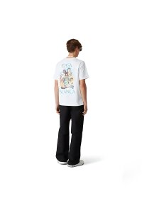Casablanca Print T-Shirt Weiß