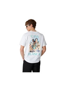Casablanca Print T-Shirt Weiß