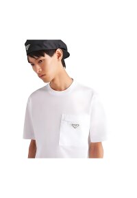 Prada Re-Nylon T-Shirt Weiß