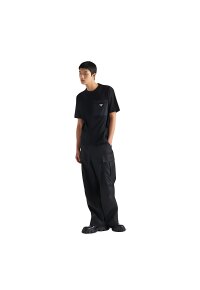 Prada T-Shirt mit Logo Applikation Schwarz