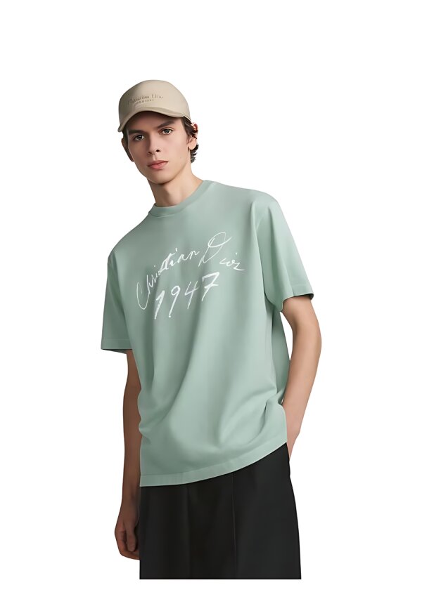 Dior Handwritten Christian Dior T Shirt Herren grün