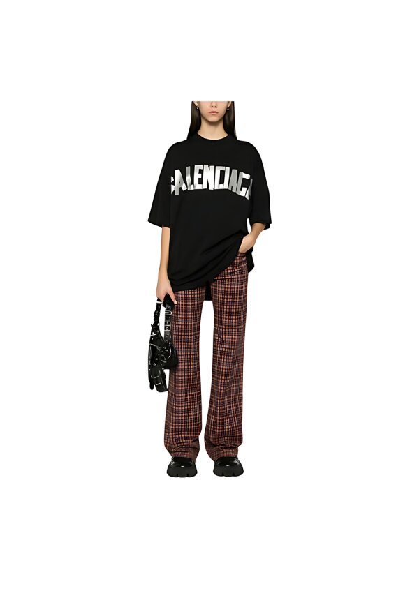 Balenciaga Tape Logo T-Shirt Schwarz