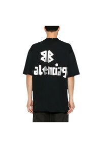 Balenciaga Tape Logo T-Shirt Schwarz