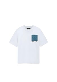Amiri Bandana Logo T-Shirt Weiß
