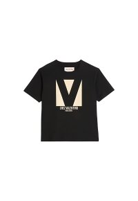 Valentino Garavani Logo Print T Shirt Schwarz Herren