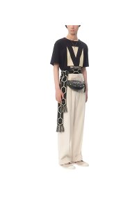 Valentino Garavani Logo Print T Shirt Schwarz Herren