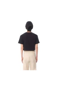 Valentino T-Shirt mit VLogo Patch Schwarz