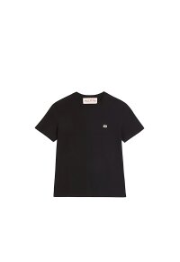 Valentino T-Shirt mit VLogo Patch Schwarz