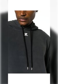 Courrèges stonewashed Pullover Grau