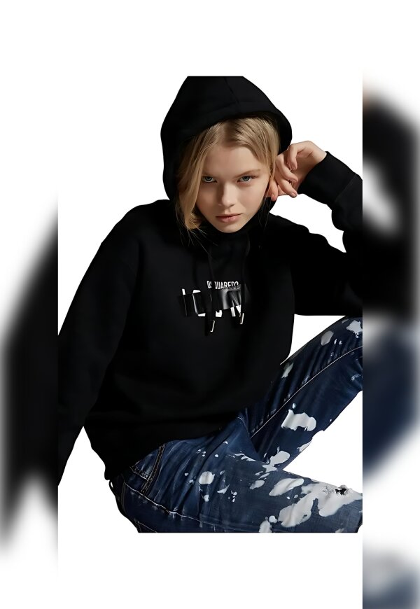 Dsquared2 Be ICON Tape Pullover Schwarz