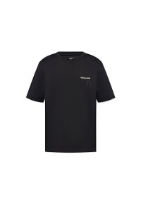 Fendi Logo Patch T-Shirt Schwarz