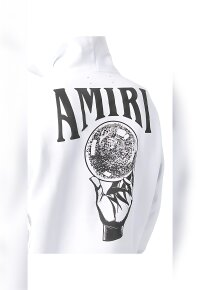 Amiri Logo Print Pullover Weiß