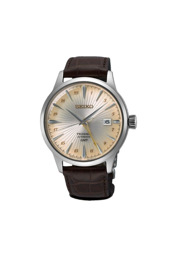 SEIKO PRESAGE Mod. COCKTAIL AUTOMATIC - LEATHER, CREAM SSK041J1