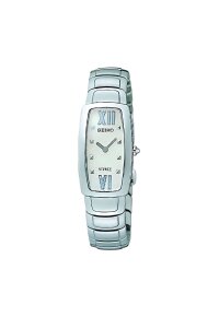 Seiko Damen-Dressuhr silber weiß SUJ783