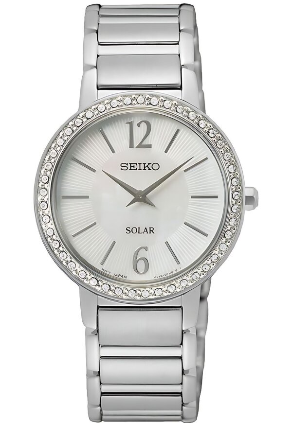 Seiko Solar Damenuhr silber SUP467P1