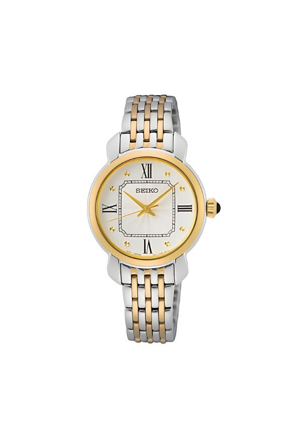 Seiko Neo Classic Damenuhr silber gold SUR498P1