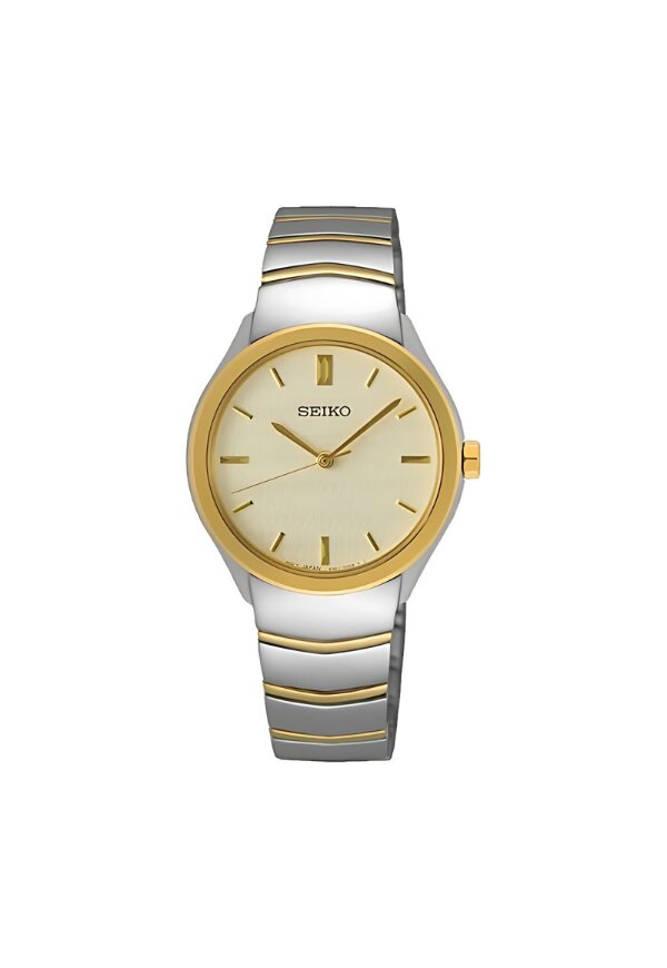 Seiko Classic Damenuhr silber gold SUR550P1