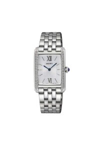 Seiko Classic Damenuhr silber weiß SWR091P1