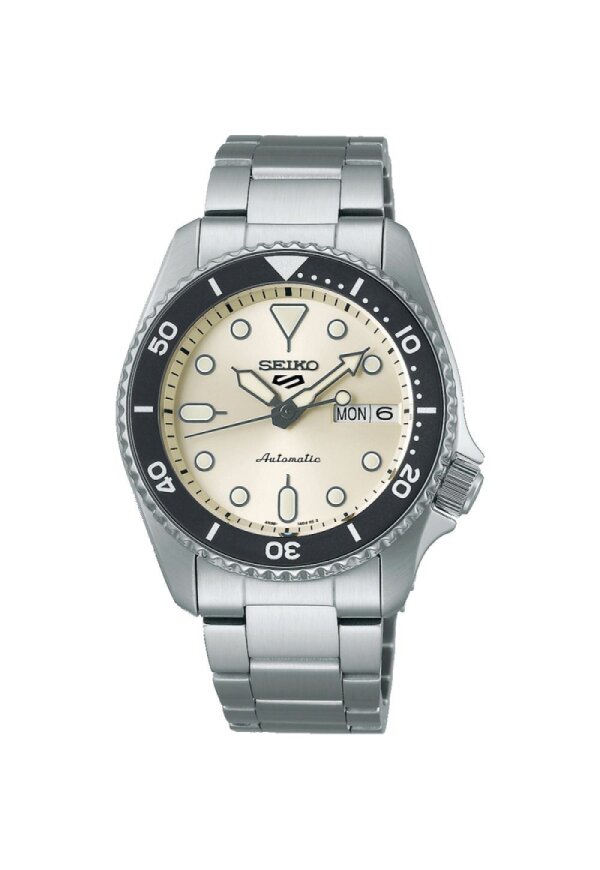 Seiko 5 Sports Herrenuhr silber beige SRPK31K1