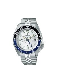 Seiko 5 Sports Herrenuhr GMT silber weiß SSK033K1