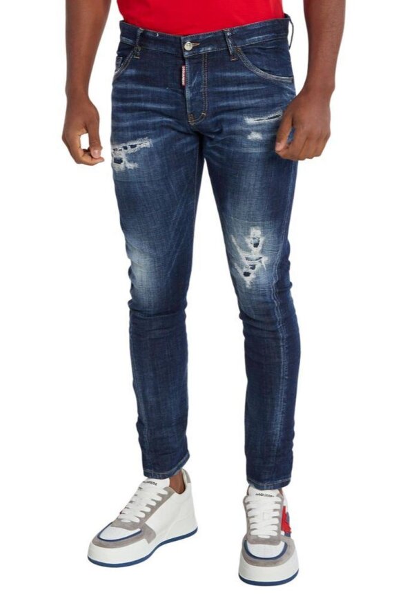 Dsquared2 1964 Distressed Blue Denim Jeans Designer Herrenjeans