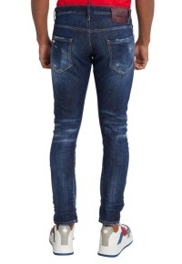 Dsquared2 1964 Distressed Blue Denim Jeans Designer...