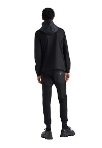 Prada Technical Cotton Strickjacke schwarz Herren
