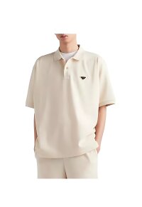 Prada Cotton Polo Shirt Herren Beige