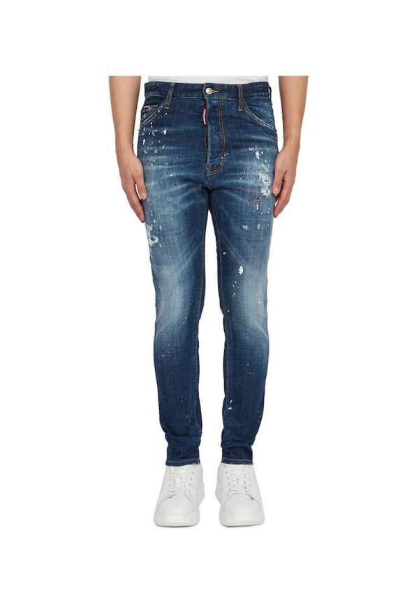 Dsquared2 Distressed Paint Splatter Denim Jeans Herren