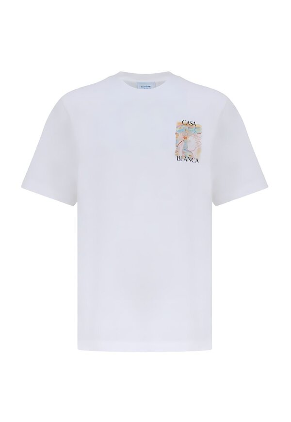Casablanca T-Shirt mit Logostickerei