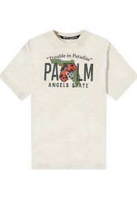 Palm Angels T-Shirt mit Logo Print Weiß