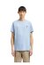 Moncler Cotton T Shirt Hellblau Herren mit Logopatch