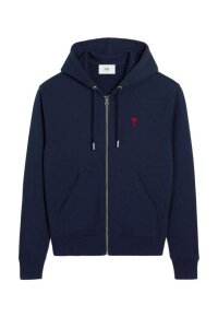 Ami Sweatjacke Herren blau mit Reißverschluss