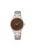 Seiko Damenuhr silber braun SUR476P1