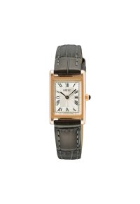Seiko Classic Damenuhr roségold grau Lederarmband...