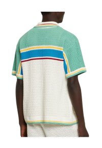 Casa Blanca Crocheted Baumwoll Tennis Shirt Herren