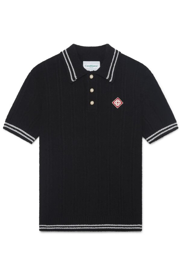Casablanca Trim Bounce Polo Shirt Schwarz