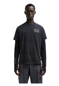 Moncler Logo T-Shirt mit Berg Motiv