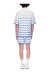 Casablanca Wavy kurzarm Hemd Blau