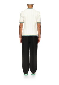 Casa Blanca Rib Boucle Polo Shirt Weiß