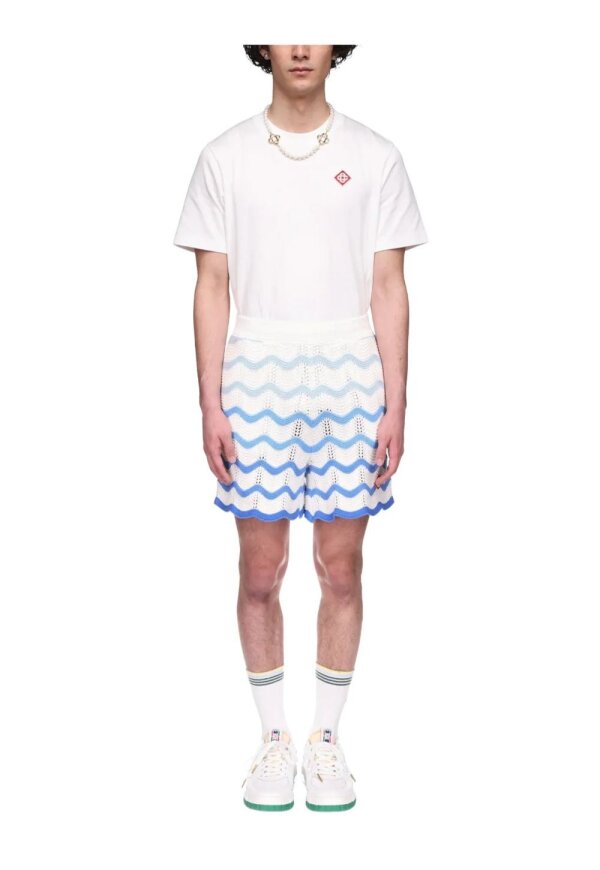 Casablanca Wavy Shorts Blau gestreift