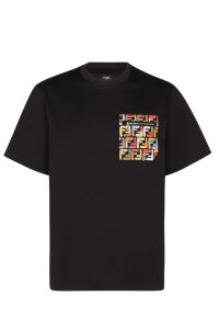 Fendi Logodruck T-Shirt Schwarz