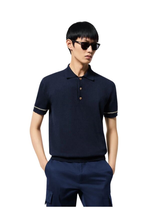 Louis Vuitton Cotton Polo Shirt Blau